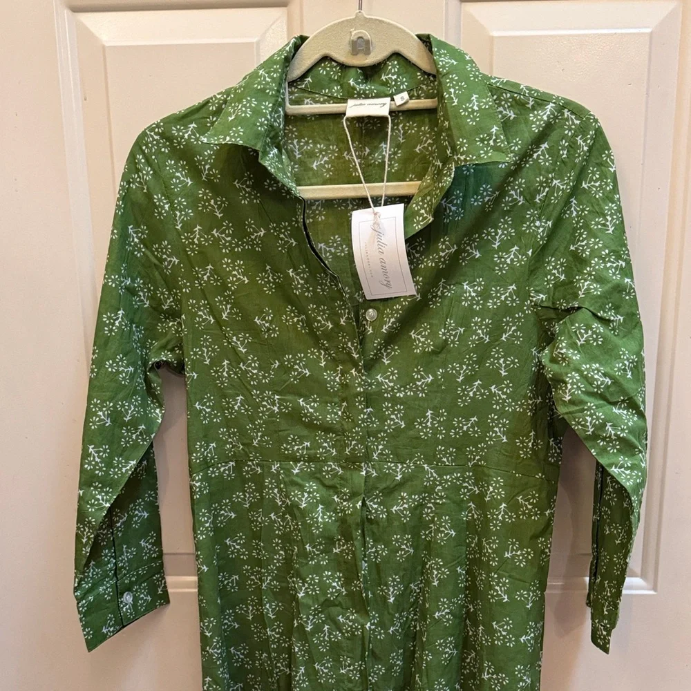 Julia Amory Green Floral Long Sleeve Dress - Picture 5 of 8